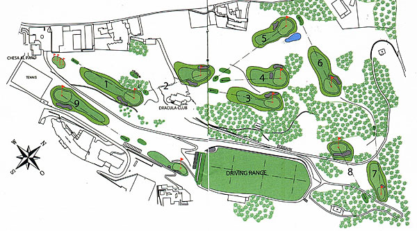 Plan des Kulm-Golfplatzes 